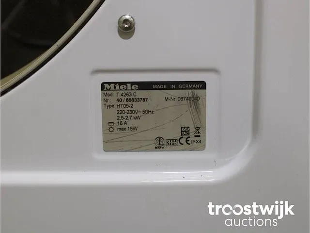 Primavera wasmachine & miele t 4263 c softcare system droger - afbeelding 8 van  8