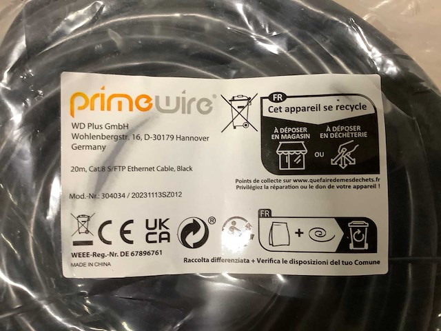 Primewire cat8 netwerkkabel pc- & netwerkkabel (20x) - afbeelding 3 van  4