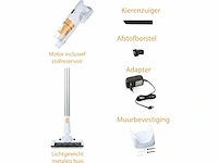 Primo pr500sv steelstofzuiger draadloos 3-in-1 zonder zak -hepa filter - wit/peach - afbeelding 2 van  6
