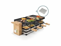 Princess 162955 raclette en steengrill pure 8 bamboe - regelbare thermostaat - afbeelding 1 van  2