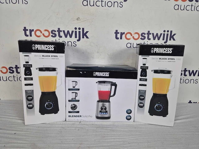 Princess black steel blender 1000 - en - princess blender solid pro - 1400 w - afbeelding 2 van  2