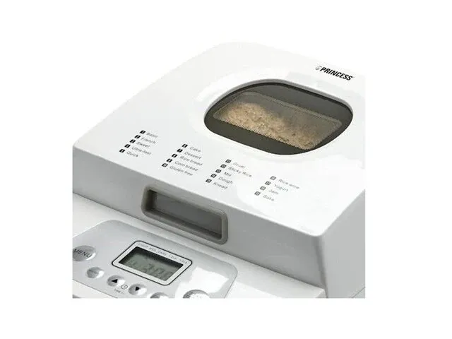 Princess deluxe broodbakmachine - 19 voorgeprogrammeerde bakprogramma's- rvs/wit princess - afbeelding 2 van  5