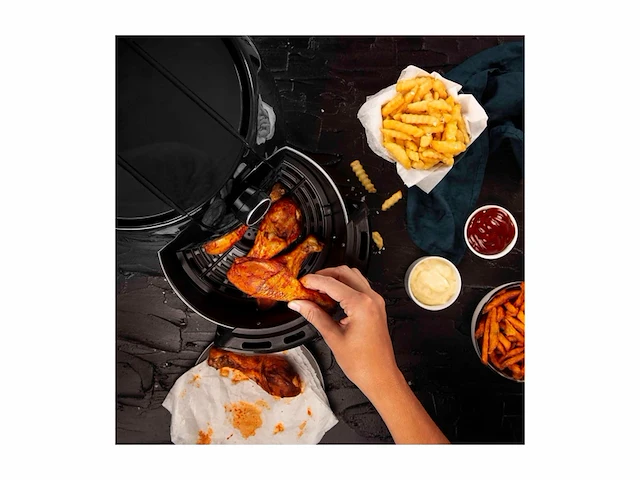 Princess digitale airfryer xxl inhoud 4,5 liter 1500 watt bpavrij zwart - afbeelding 3 van  5