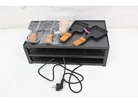 Princess gourmetstel zwart steel raclette grill & bakplaat 8 personen met bamboe - afbeelding 3 van  4