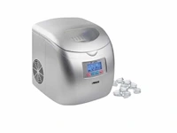 Princess ice cube maker 283069 - ijsblokjesmaker - 2,8 liter - zilver - 120w - 9 blokjes in 6 minuten - zelfreinigingsfunctie - met ijsschep - ijsblokjesmachine - ijsklontjes maker - afbeelding 1 van  2