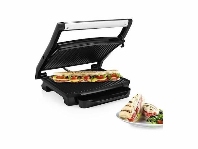 Princess panini grill 112415 – contactgrill groot 30 x 24cm - tosti apparaat - grill apparaat - zwevend bovendeksel – verticaal opbergbaar - 2000w - afbeelding 1 van  2