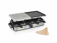 Princess raclette 8 steen en grill deluxe 162635 multifunctioneel rvs behuizing - afbeelding 1 van  2