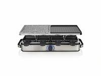 Princess raclette 8 steen en grill deluxe 162635 multifunctioneel rvs behuizing - afbeelding 2 van  2