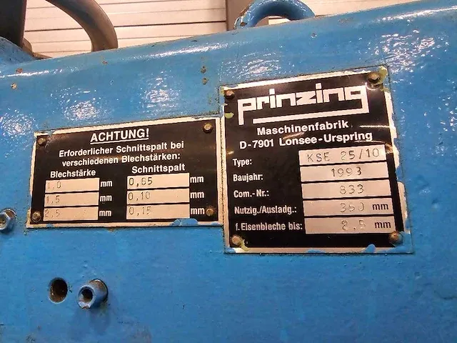 Prinzing - kse 25 10 - cirkel vorm machine - afbeelding 4 van  13