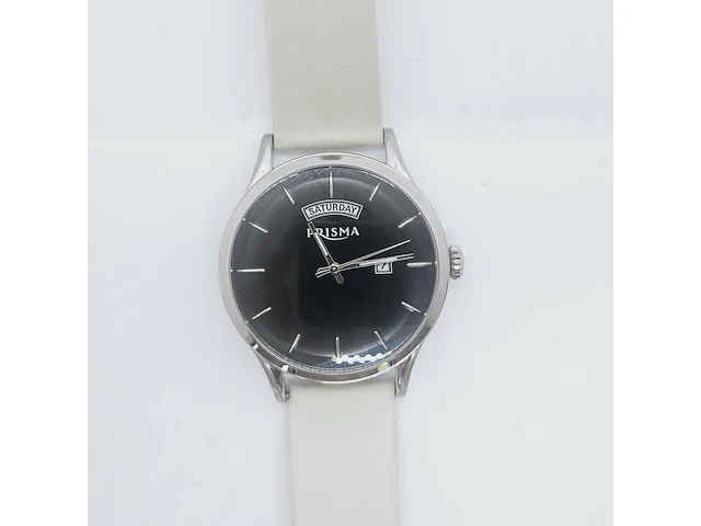 Prisma canvas herenhorloge met dagaanduiding - afbeelding 1 van  6