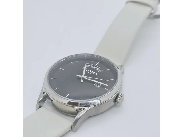 Prisma canvas herenhorloge met dagaanduiding - afbeelding 2 van  6