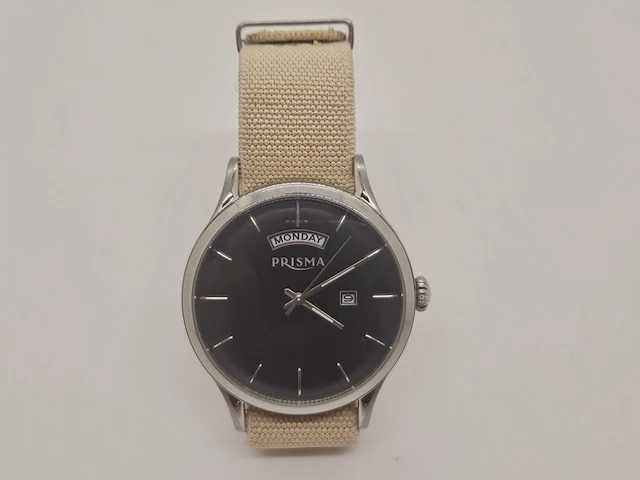Prisma herenhorloge op navy band - afbeelding 1 van  6