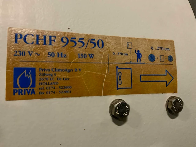 Priva pchf 955/50 ventilator - afbeelding 7 van  7