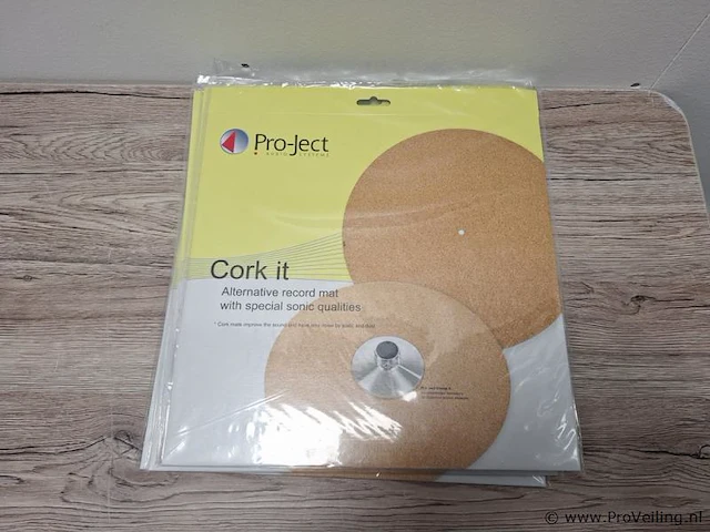 Pro-ject platenspeler slipmat type cork-it - 5 stuks - afbeelding 1 van  5