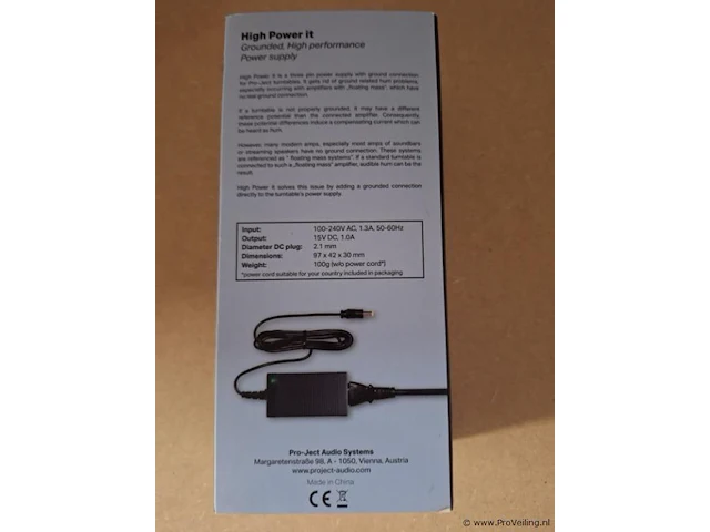 Pro-ject voeding type power it - afbeelding 3 van  3