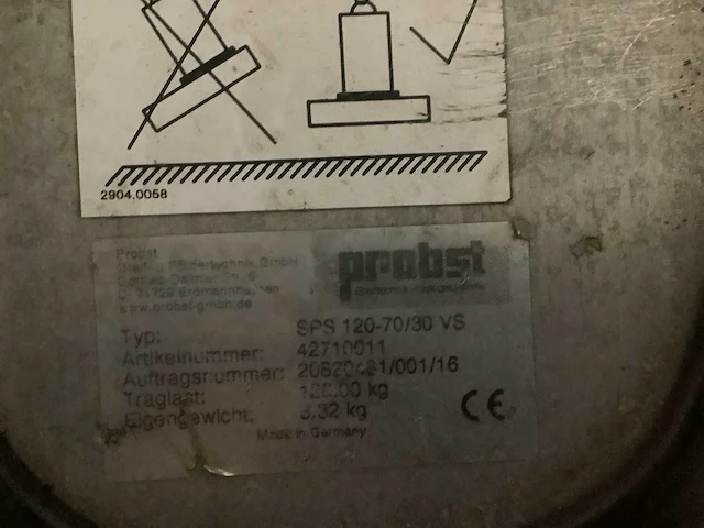 Probst sps 120-70/30 vs vacuümheffer - afbeelding 3 van  3