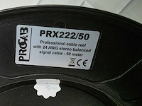 Procab - prx 222/50 - stereo signaal kabelhaspel met 24 awg stereo balanced singal cable 50 meter - ongebruikt - afbeelding 2 van  7