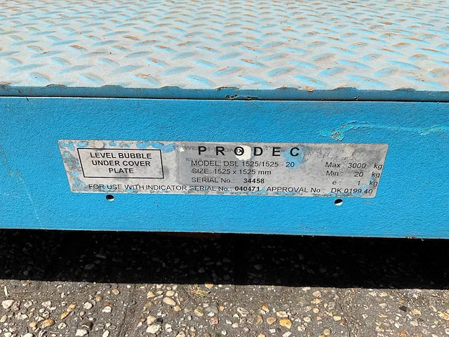 Prodec dsl1525 weegplateau - afbeelding 5 van  5