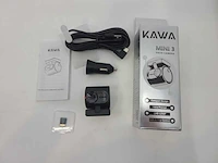 Professionele dashcam kawa, mini 3, qhd 1296p - met voice prompt + wifi & app control - inclusief 32gb sd kaart, accessoires en handleiding - afbeelding 1 van  7