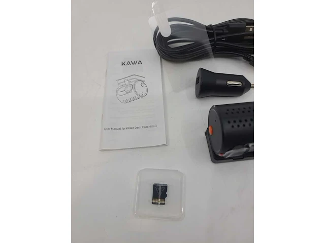 Professionele dashcam kawa, mini 3, qhd 1296p - met voice prompt + wifi & app control - inclusief 32gb sd kaart, accessoires en handleiding - afbeelding 3 van  7