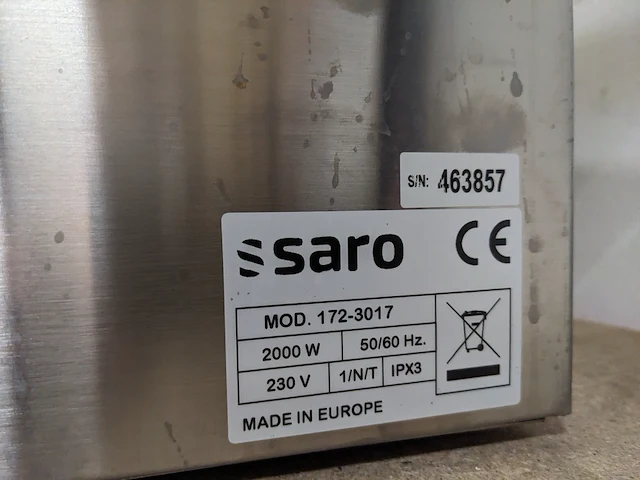 Professionele dubbele au bain-marie, saro, model 1 72-3017 - afbeelding 7 van  7