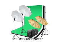 Professionele fotostudio-set - softbox - ringlicht - greenscreen hakutatz® - afbeelding 1 van  3