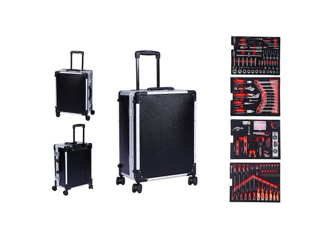 Professionele gereedschapskoffer metallo, 202pcs - afbeelding 1 van  1