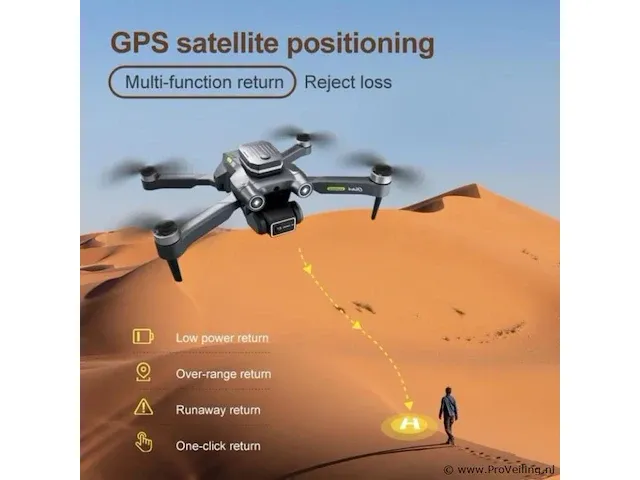Professionele gps drone met 4k hd camera 5g verbinding en met obstacle avoidance - grijs - afbeelding 3 van  11