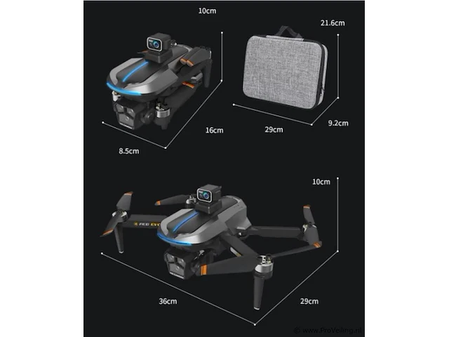 Professionele gps drone met 8k hd 3x camera video 4k 5g verbinding met obstacle avoidance met big screen - zwart - afbeelding 4 van  23