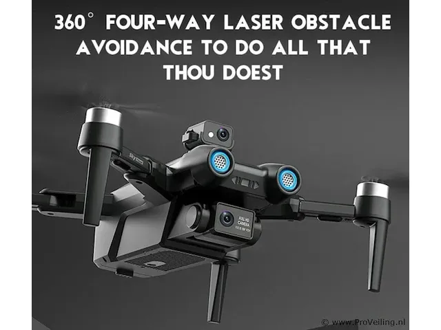 Professionele gps drone met 8k hd camera 4k dual-lens 5g verbinding en met obstacle avoidance - grijs - afbeelding 3 van  14