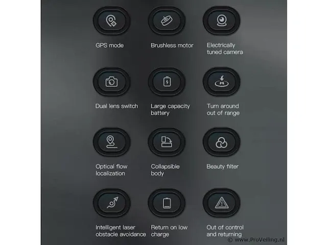 Professionele gps drone met 8k hd camera 4k dual-lens 5g verbinding en met obstacle avoidance - zwart - afbeelding 11 van  14