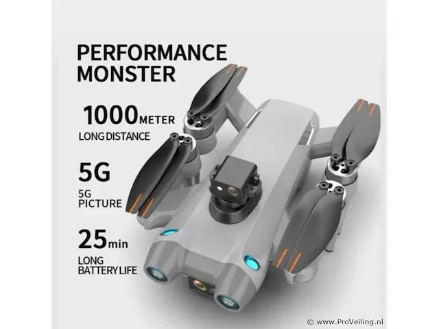 Professionele gps drone met 8k hd camera 4k dual-lens 5g verbinding en met obstacle avoidance - zwart - afbeelding 13 van  14