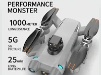 Professionele gps drone met 8k hd camera 4k dual-lens 5g verbinding en met obstacle avoidance - zwart - afbeelding 13 van  14