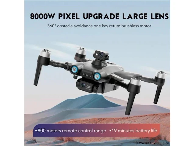 Professionele gps drone met 8k hd camera 4k dual-lens 5g verbinding met obstacle avoidance - grijs - afbeelding 6 van  14