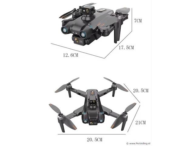 Professionele gps drone met 8k hd camera 4k dual-lens 5g verbinding met obstacle avoidance - grijs - afbeelding 9 van  14