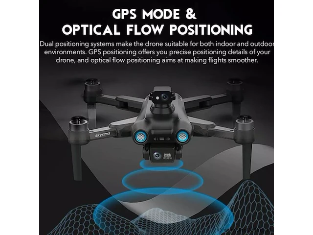 Professionele gps drone met 8k hd camera 4k dual-lens 5g verbinding met obstacle avoidance - grijs - afbeelding 14 van  14