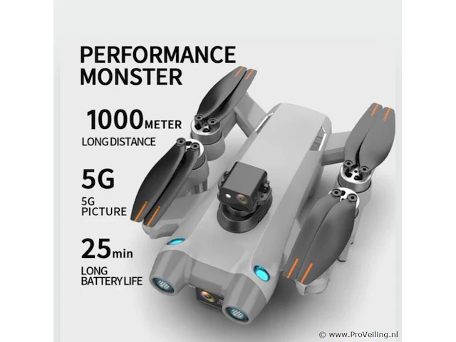 Professionele gps drone met 8k hd camera 4k dual-lens 5g verbinding met obstacle avoidance - zwart - afbeelding 13 van  14