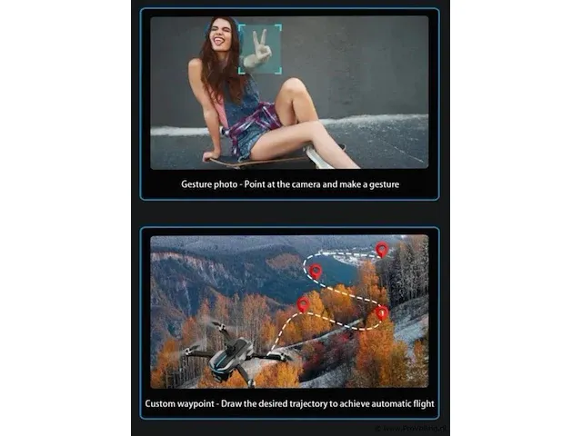Professionele gps drone met 8k hd camera video 4k 5g verbinding en met obstacle avoidance - zwart - afbeelding 2 van  21