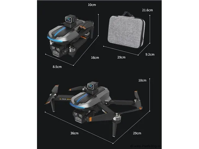 Professionele gps drone met 8k hd camera video 4k 5g verbinding en met obstacle avoidance - zwart - afbeelding 3 van  21