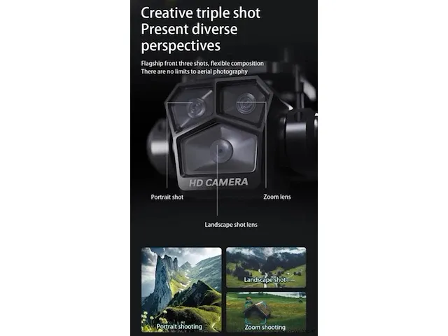 Professionele gps drone met 8k hd camera video 4k 5g verbinding en met obstacle avoidance - zwart - afbeelding 11 van  21