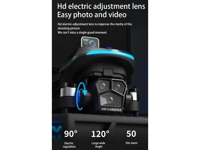 Professionele gps drone met 8k hd camera video 4k 5g verbinding en met obstacle avoidance - zwart - afbeelding 14 van  21