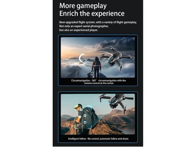 Professionele gps drone met 8k hd camera video 4k 5g verbinding en met obstacle avoidance - zwart - afbeelding 21 van  21