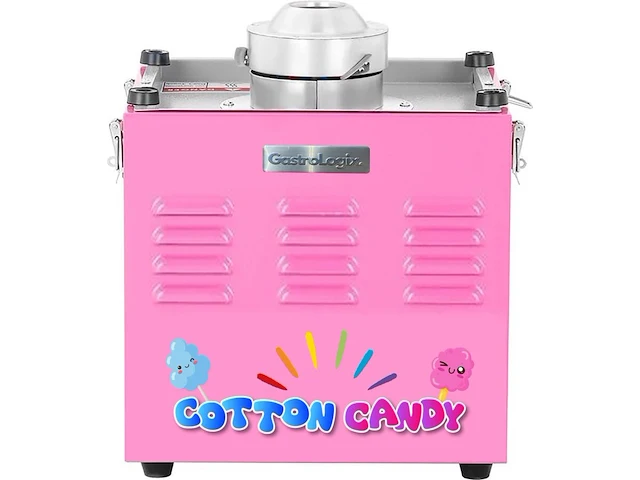 Professionele horeca suikerspinmachine | incl. spatscherm cover | ø 52cm | nl handleiding, gastrologix., roze - afbeelding 4 van  7