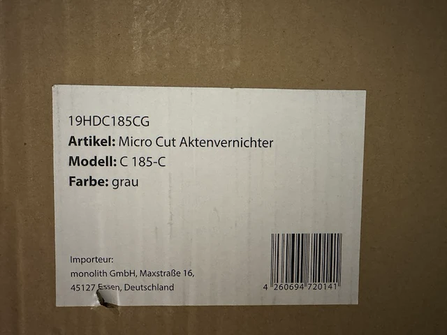 Professionele papierversnipperaar 23 liter monoltih - afbeelding 3 van  3