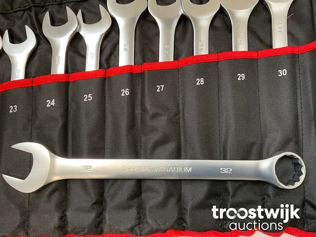Professionele steek en ringsleutelset - afbeelding 4 van  6