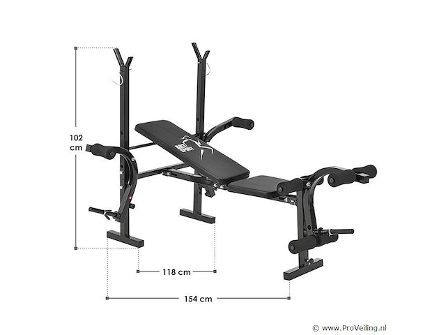 Profigym halterbank 1000 - afbeelding 2 van  10
