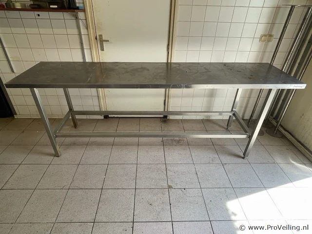 Profinox werkbank, rvs - 60x80x250cm - afbeelding 1 van  3