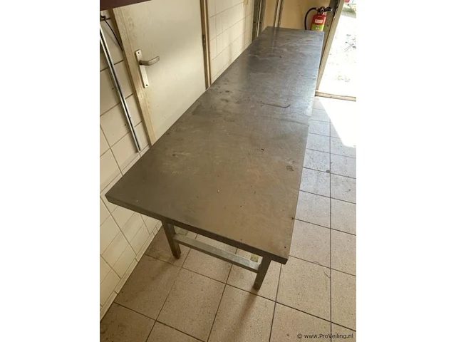 Profinox werkbank, rvs - 60x80x250cm - afbeelding 2 van  3