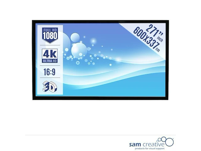 Projectiescherm cinema 4k|uhd 600x337 16:9 271" sam creative, pshcy600337 - afbeelding 1 van  4