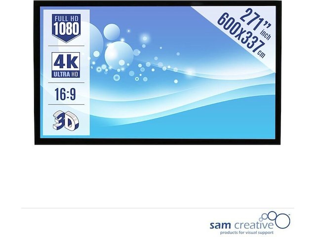 Projectiescherm cinema 4k|uhd 600x337 16:9 271" sam creative, pshcy600337 - afbeelding 1 van  1